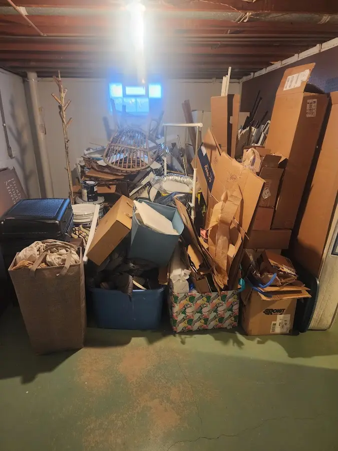 Roll-off dumpster container at job site for 20 Yard Dumpster Rental in St. Michael